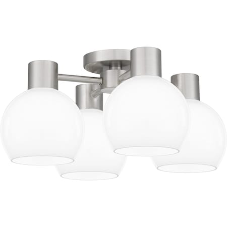 Quoizel Semi-Flush Mount Semi Flush 4 Lights Brushed Nickel QSF6199BN